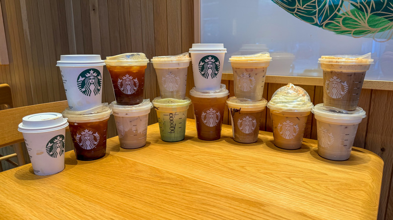 14 Starbucks Drinks at Starbucks cafe