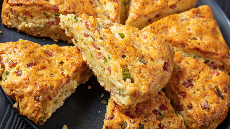 Ham and cheese scone triangles