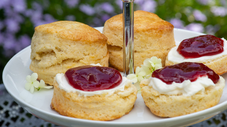 Scones with jam and clotted cream