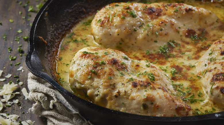 Stuffed baked chicken breasts