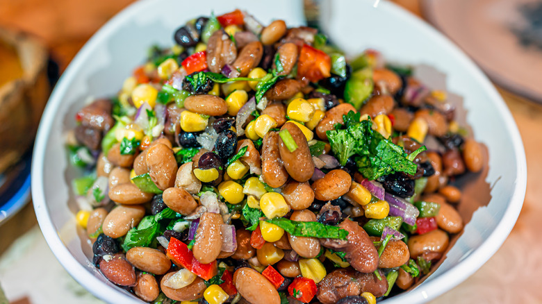 Bean salad in a bowl