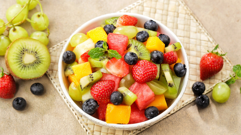 Fruit salad in a bowl