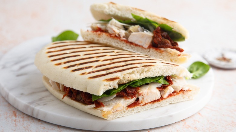 Panini on a plate