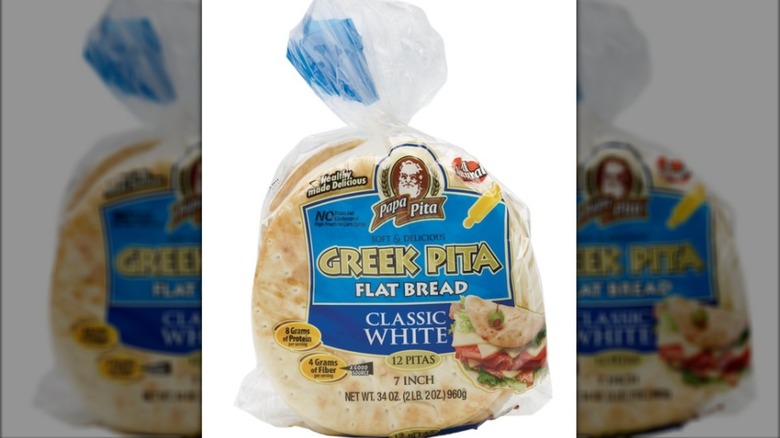 Pita bread in a package