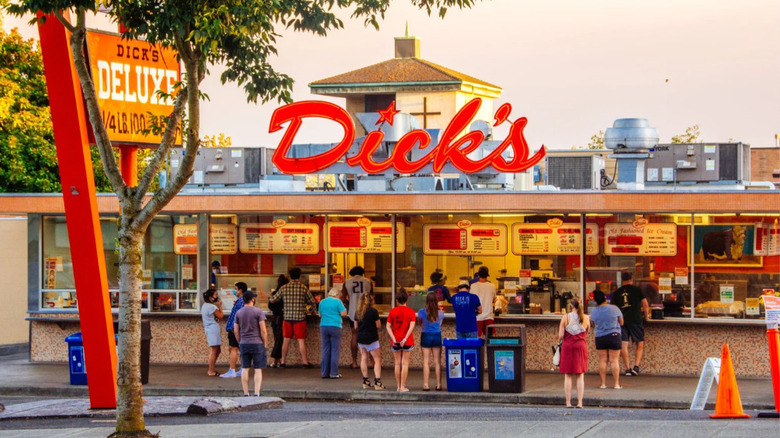 Exterior of Dick's Drive-In in the Wallingford neighborhood of Seattle