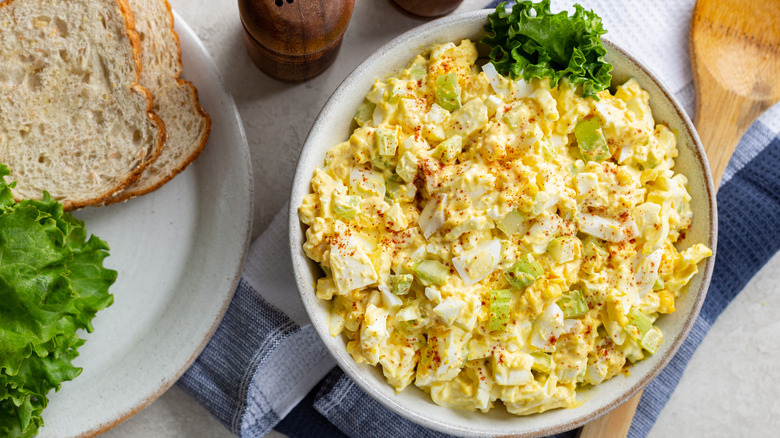 Bowl of egg salad