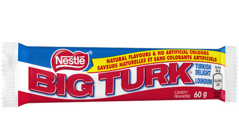 Big Turk chocolate bar in wrapper