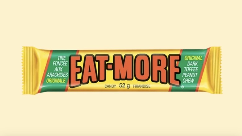 EAT-MORE chocolate bar in wrapper