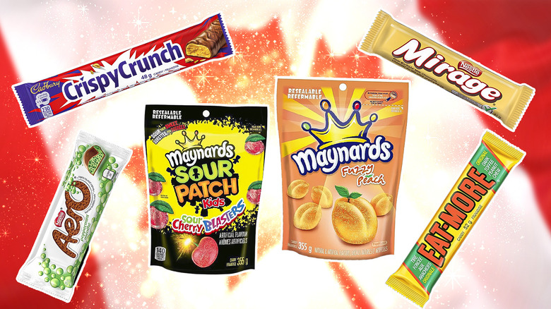 assortment of Canadian candies