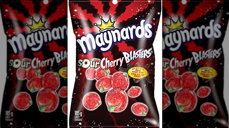 front view of maynards sour cherry blasters
