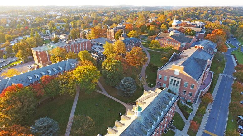 Aerial view of the McDaniel College campus