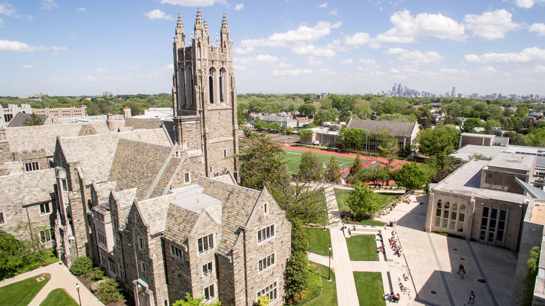 Aerial photo of the SJU campus