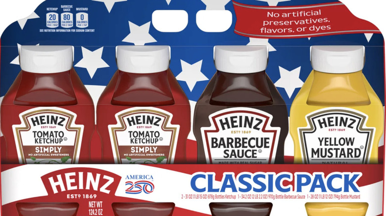Heinz Classic Variety Pack with ketchup, mustard, and barbecue sauce