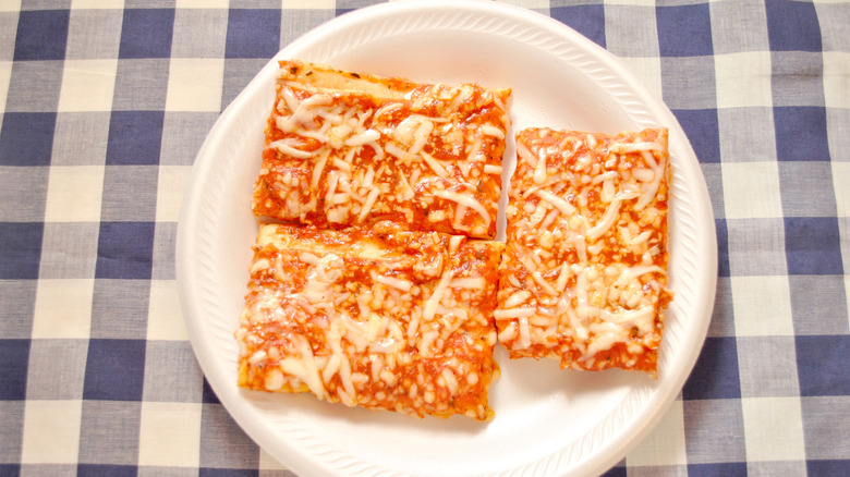 Ellio's Pizza on a plate