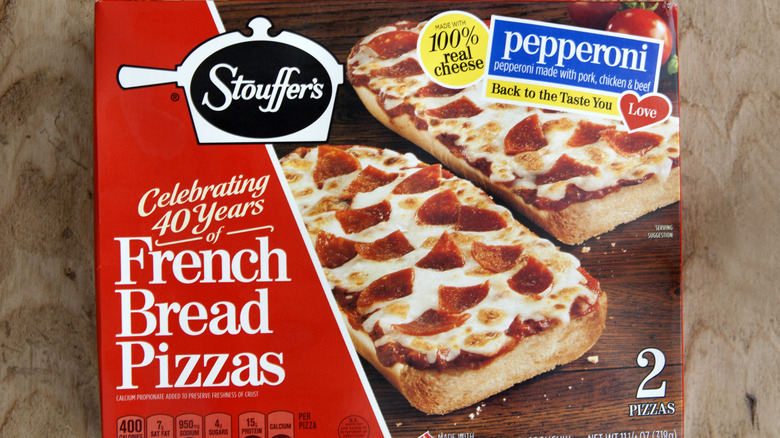 Stouffer's French Bread package laying on a counter
