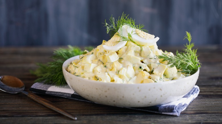 Egg salad in bowl
