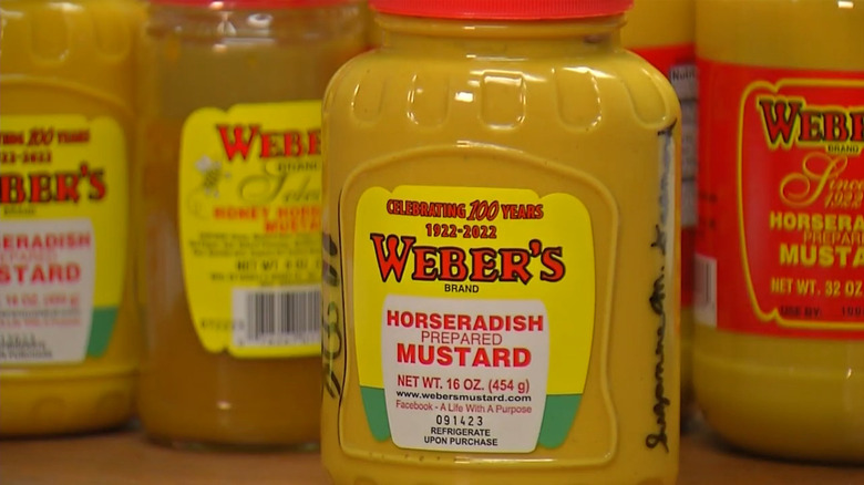 Jars of Weber's mustard