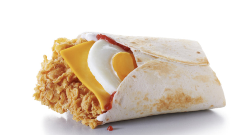 A Brekkie Crunch wrap from KFC Lesotho in Southern Africa