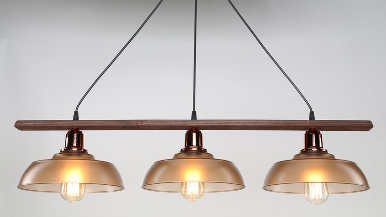 statement light with three fixtures