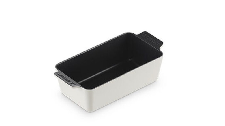 An off-white colored loaf pan