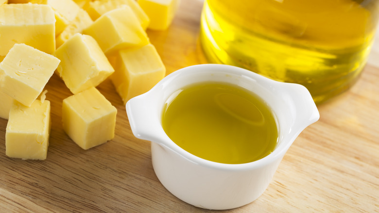 olive oil and butter