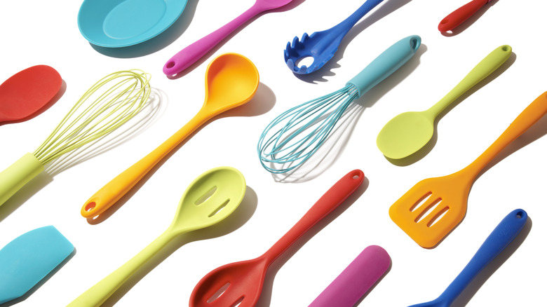 colorful tools on a white background