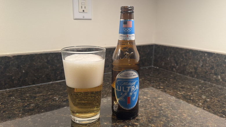 Michelob Ultra Zero on the countertop