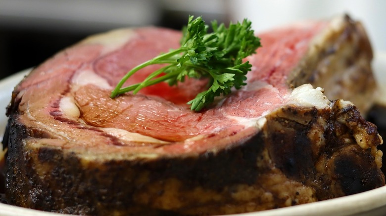 A slice of prime rib at Kreis' Steakhouse & Bar