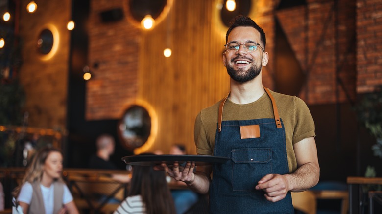 server at a nice restaurant