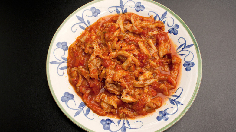 A plate of trippa alla fiorentina