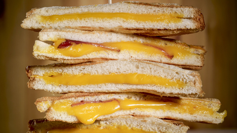 stack of grilled cheese