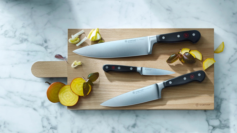 A set of chef knives