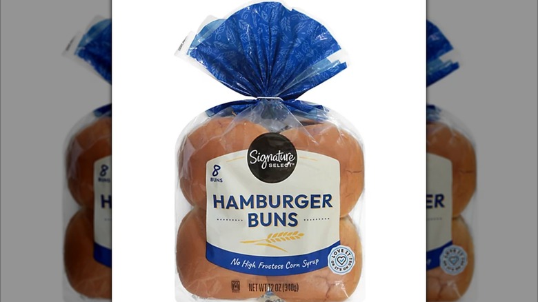Pack of hamburger buns