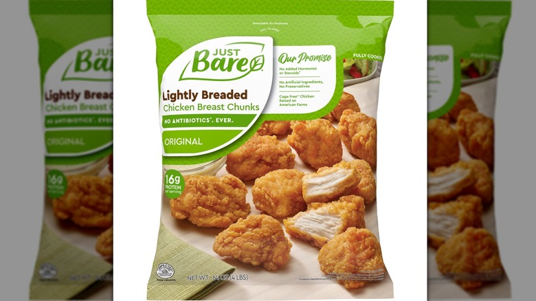 Just Bare chicken pieces on white background