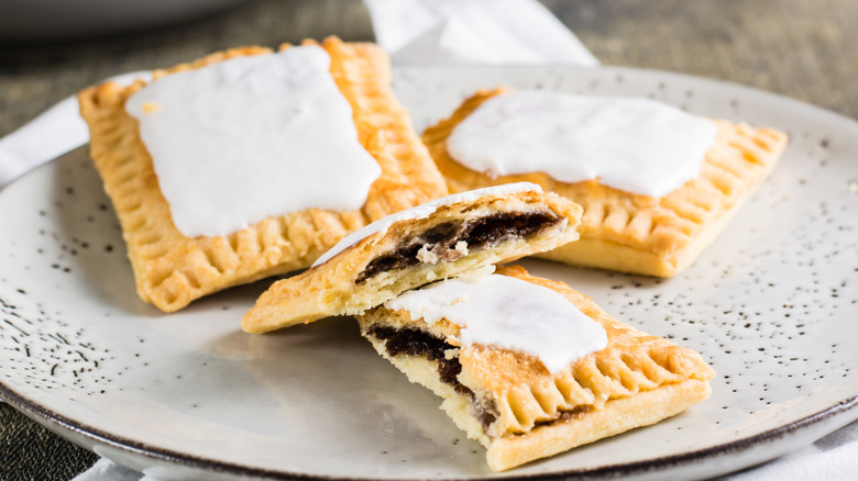 Homemade cranberry sauce inside of Pop-Tarts