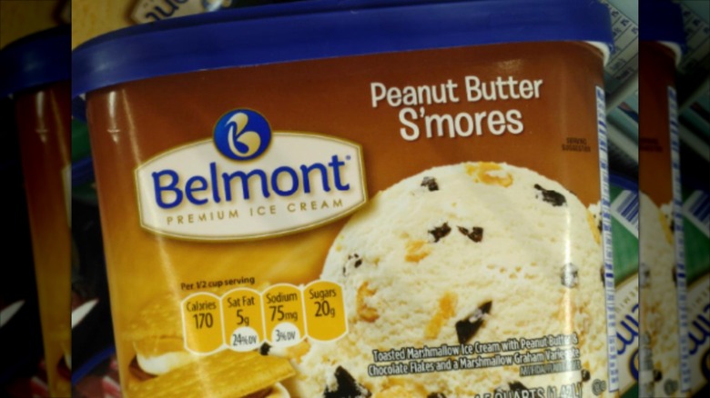 tub of Belmont Peanut Butter S'mores Ice Cream