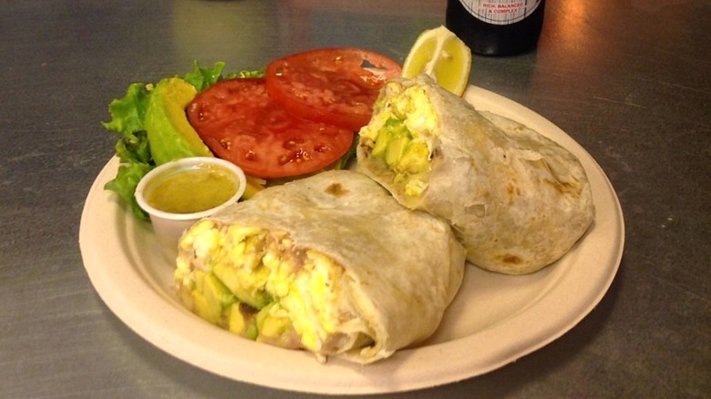 A delicious spread of drinks and Mexican food from Lily's Malibu
