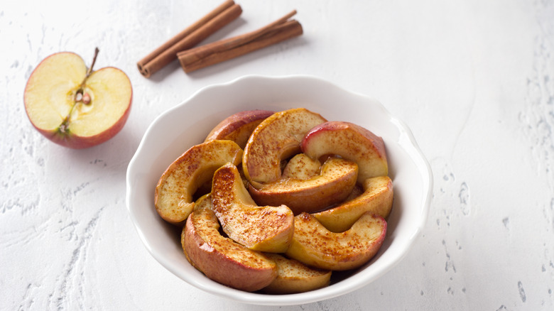 Bowl of baked apples