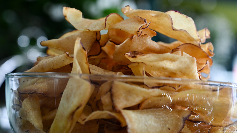 Bowl of potato chips
