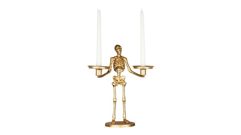gold skeleton candelabra