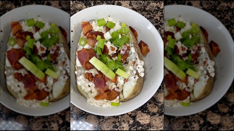 Cottage cheese baked potato