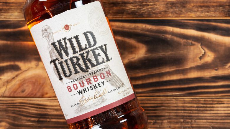 A bottle of Wild Turkey Bourbon