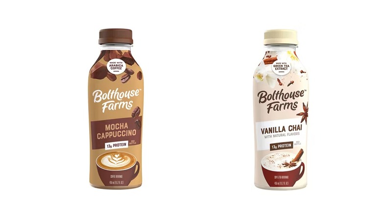 Two Bolthouse protein smoothie bottles
