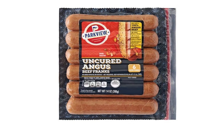 A package of angus beef franks
