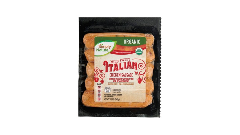 Package of Organic Mild Sweet Italian Chicken Sausages