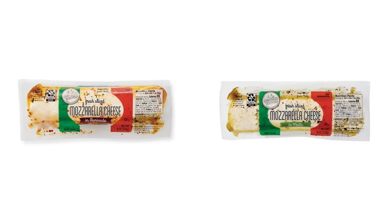 Two packages of seasoned mozzarella cheese