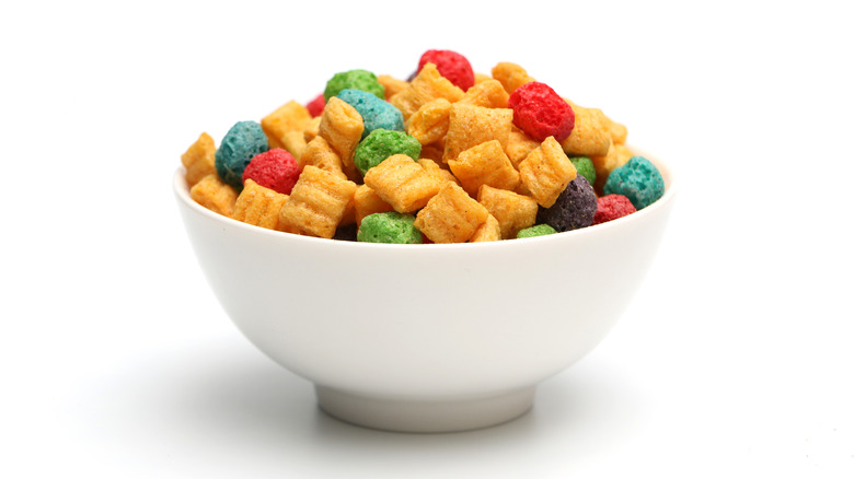 A bowl of Cap'n Crunch's Crunch Berries cereal