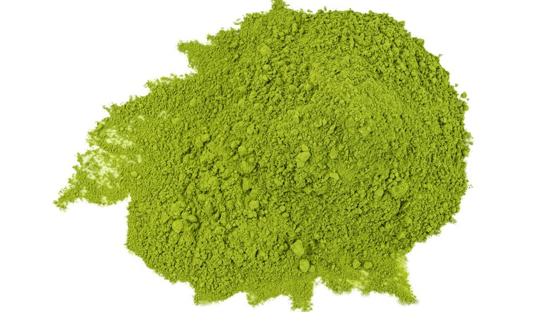 A pile of matcha powder
