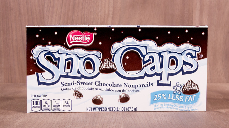 A box of movie theater Sno-Caps