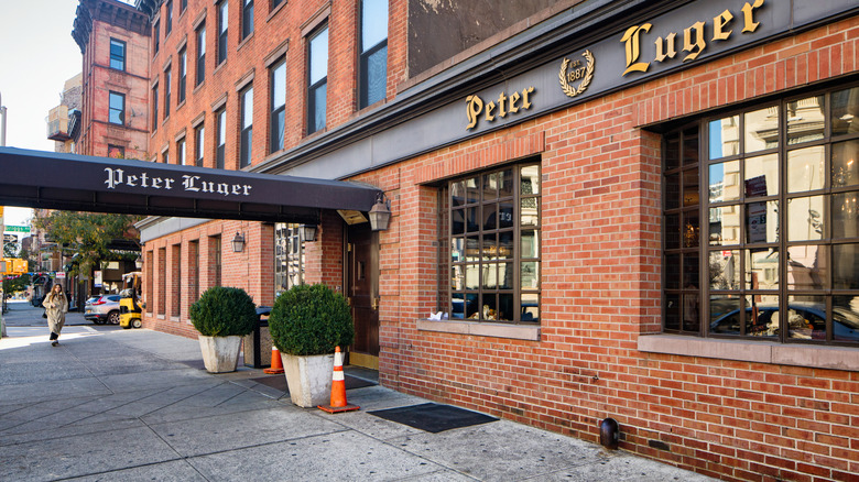 facade of Peter Luger Steakhouse in Brooklyn, NY